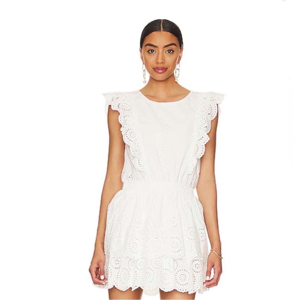 STEVE MADDEN Women's Jayda Eyelet Ruffle-Trim Dress